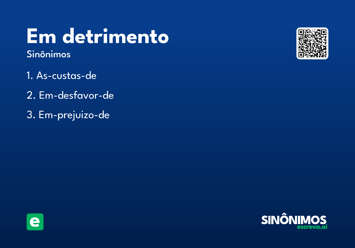 em detrimento