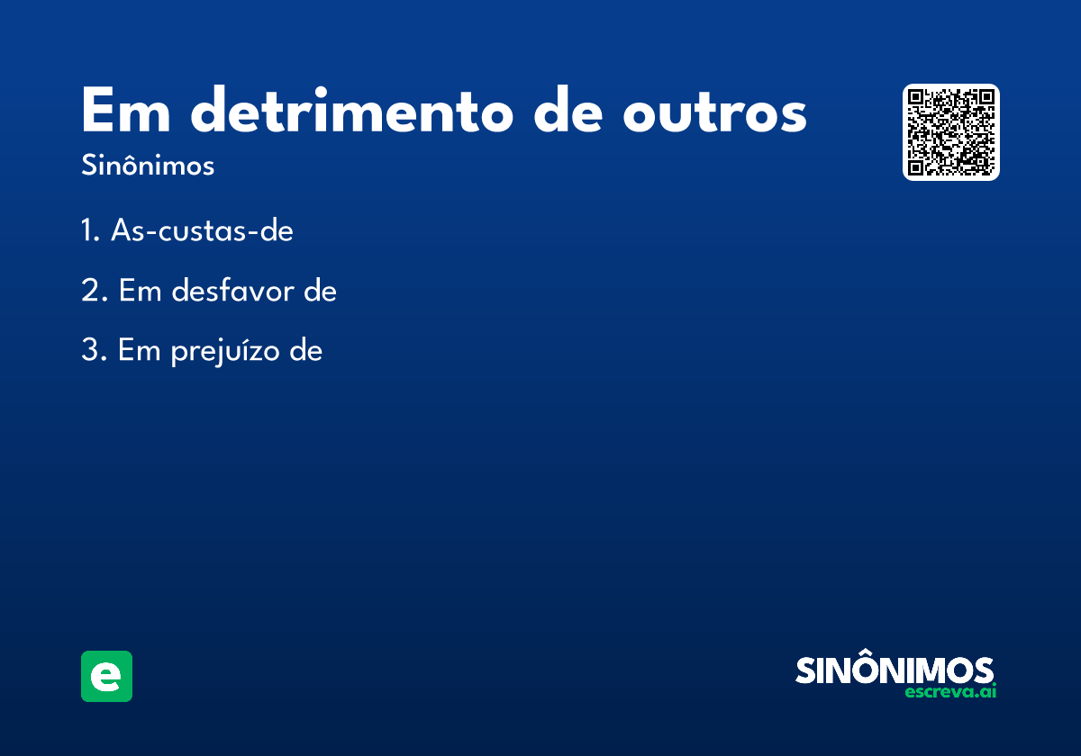 em detrimento de outros