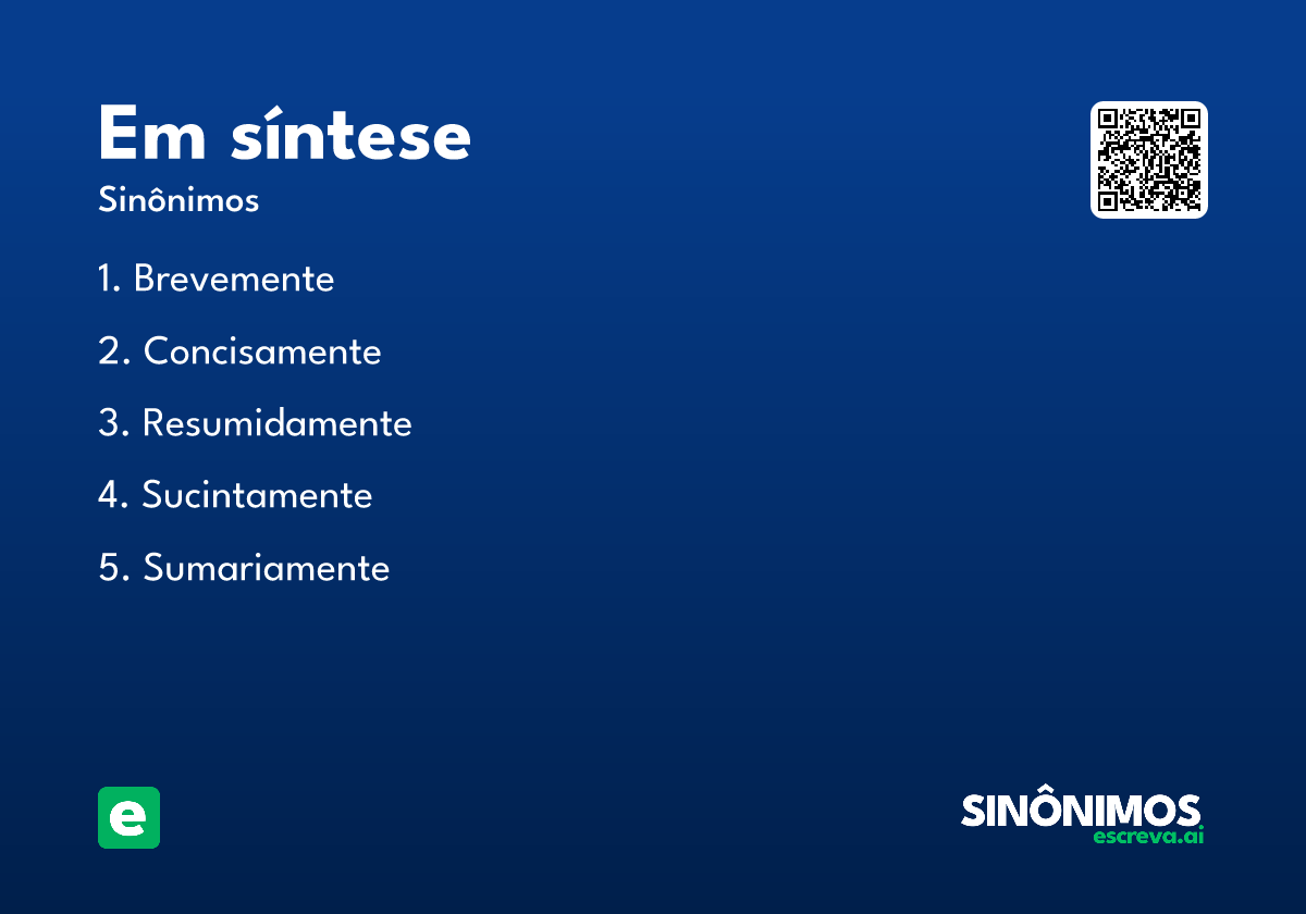 em síntese