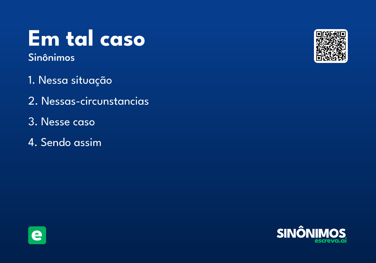 em tal caso