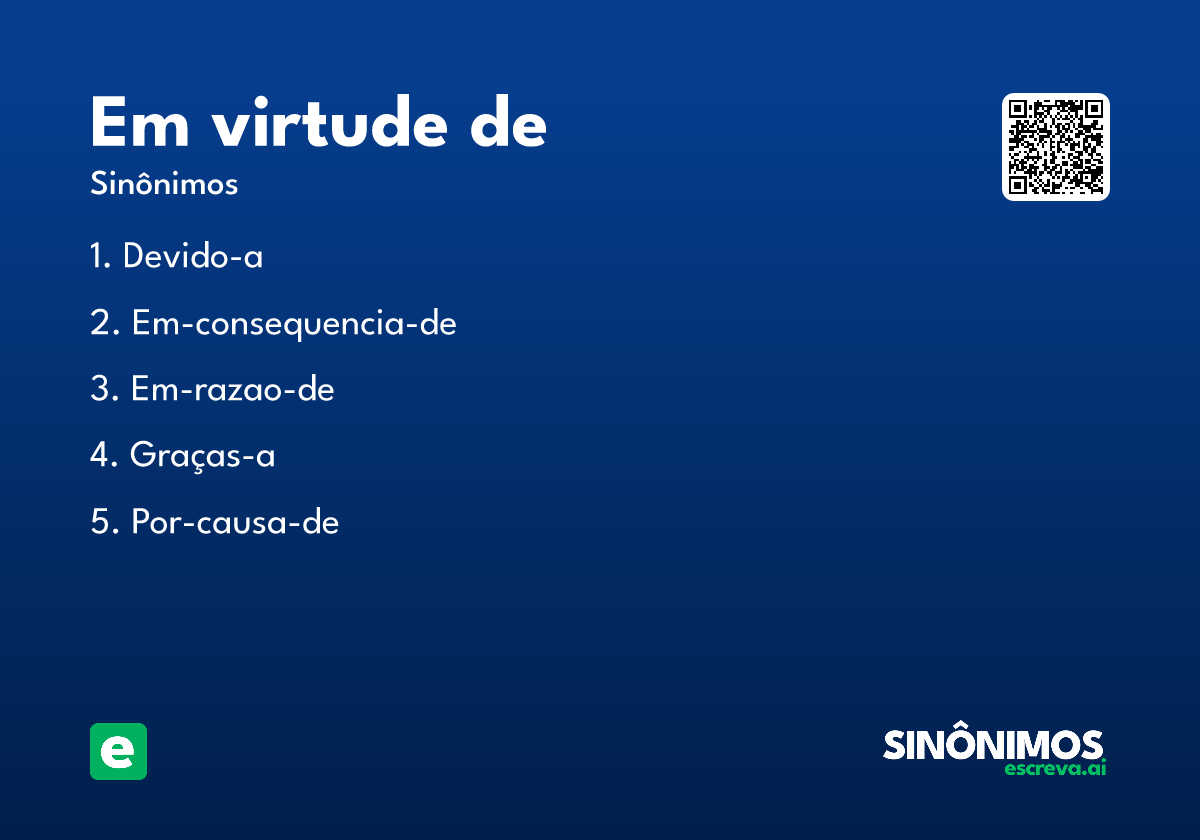 em virtude de