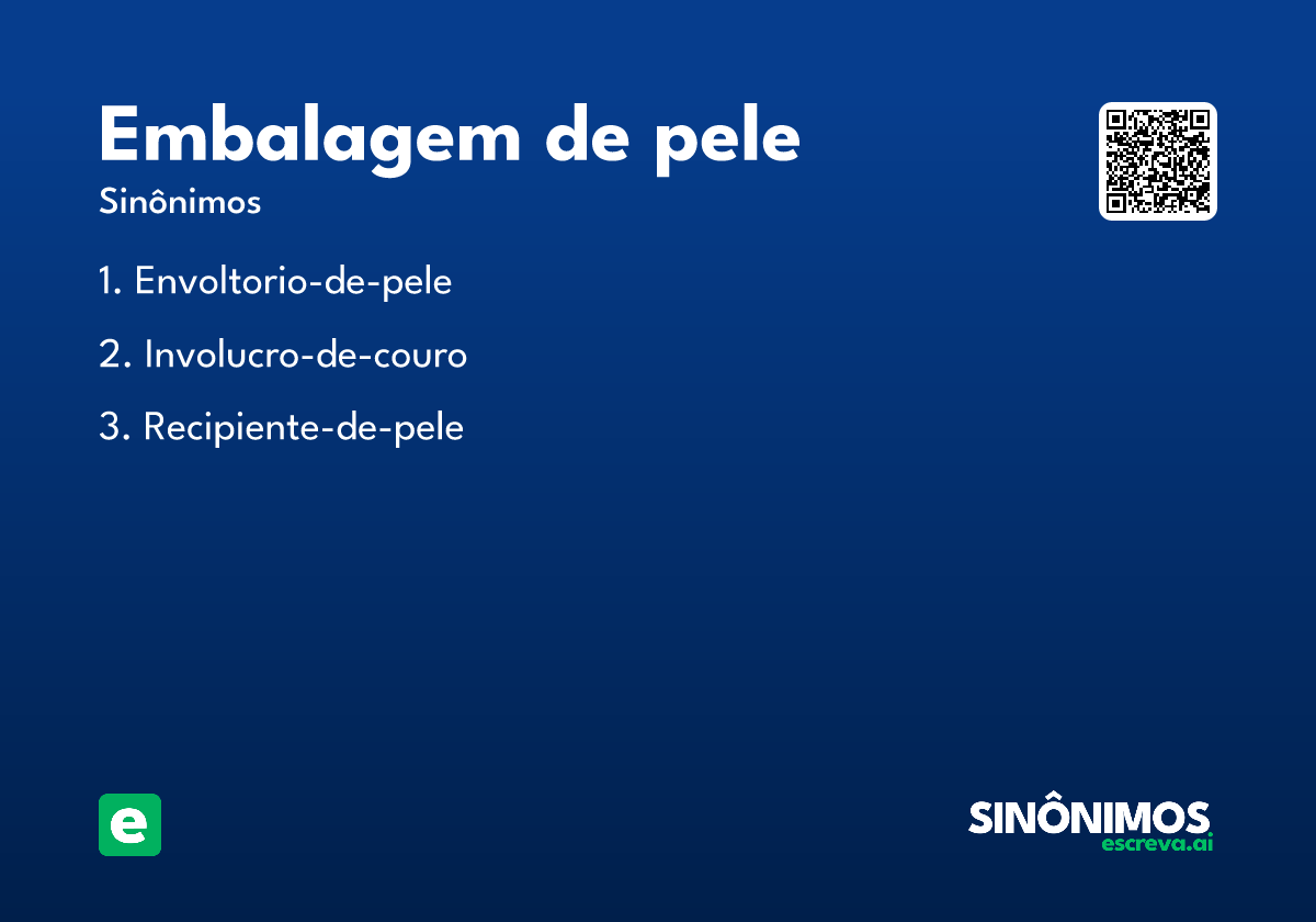 embalagem de pele