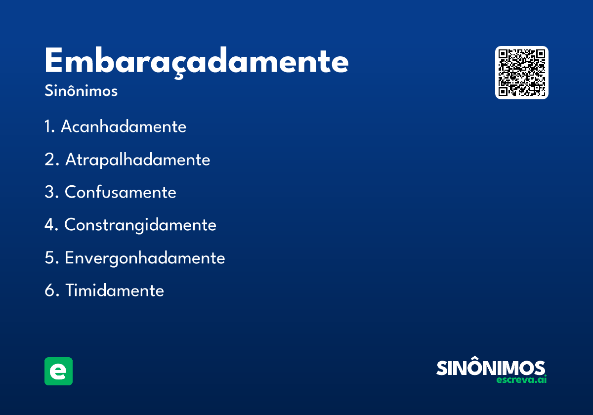 embaraçadamente