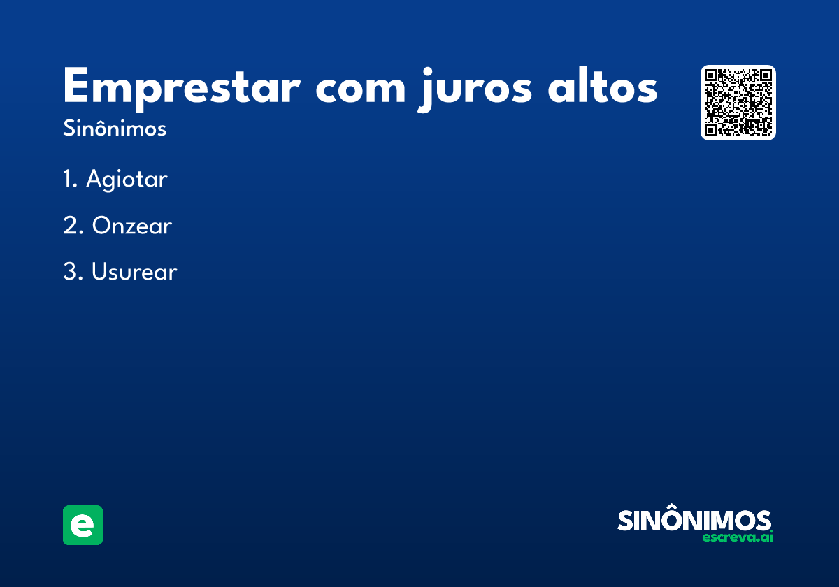 emprestar com juros altos