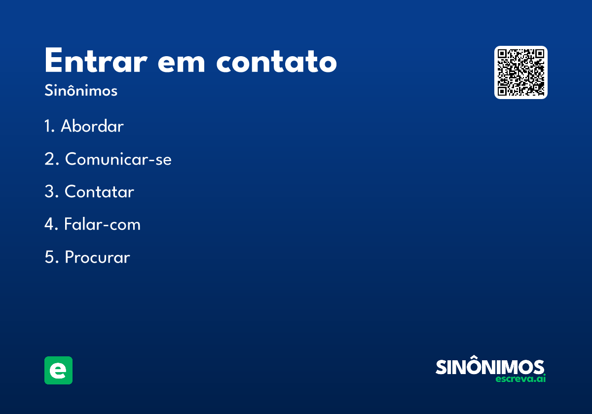 entrar em contato