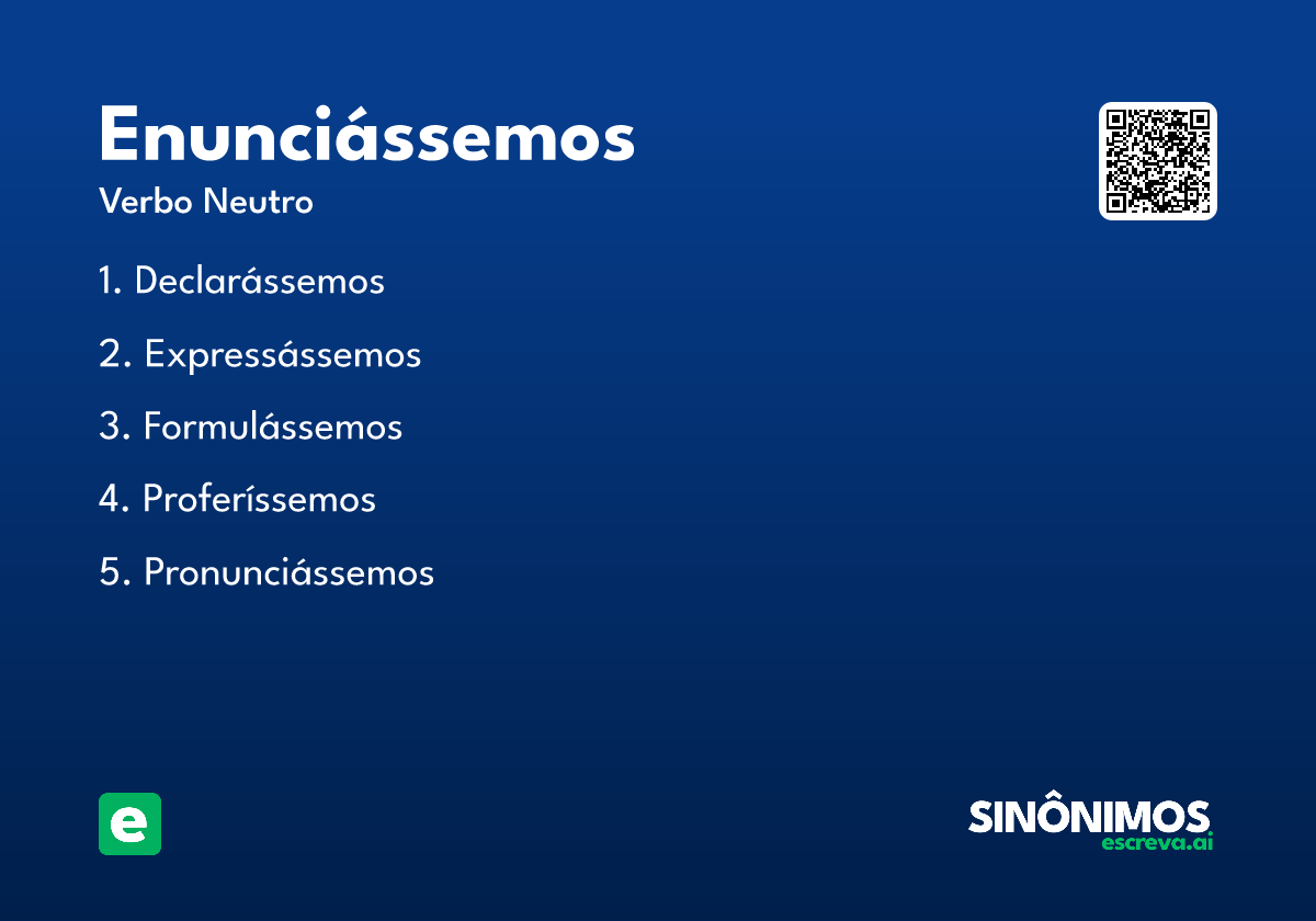 enunciássemos