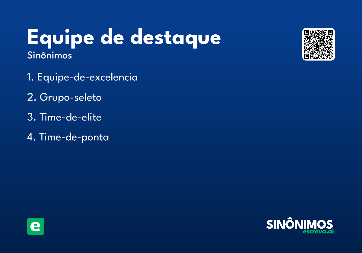 equipe de destaque