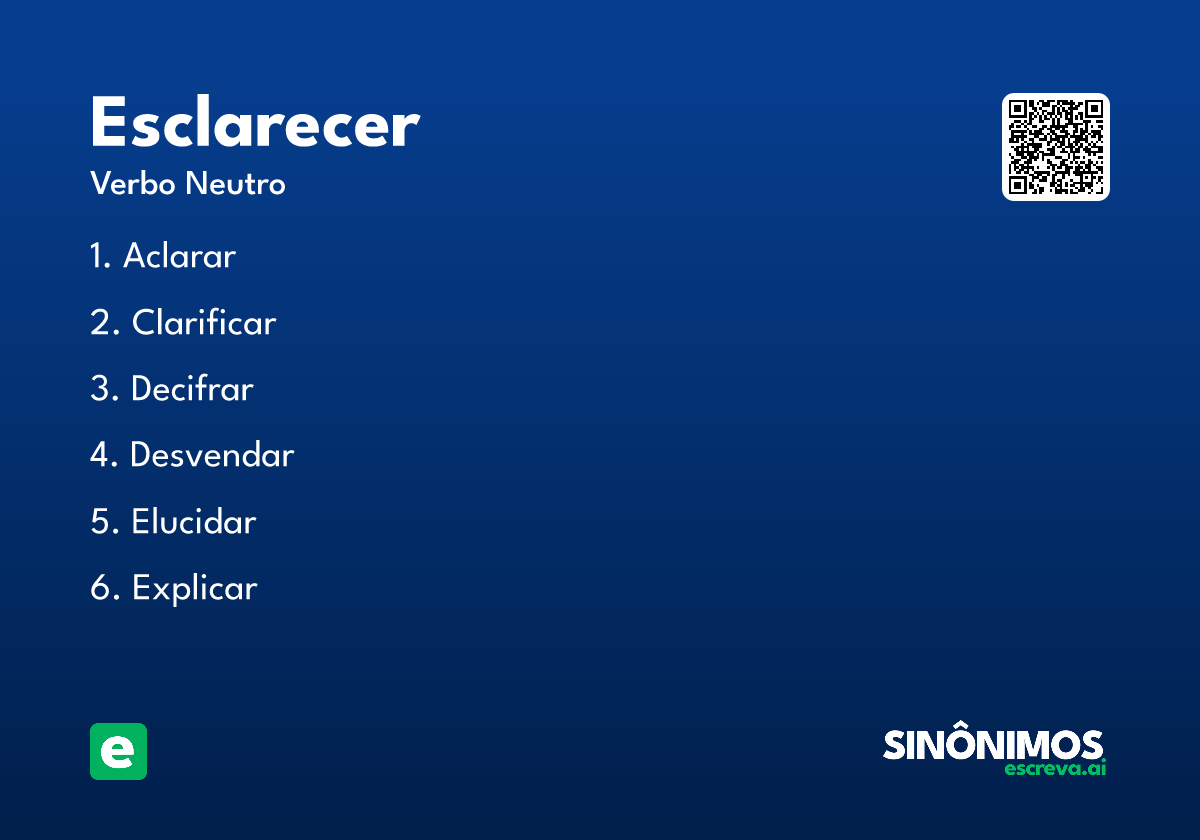 esclarecer