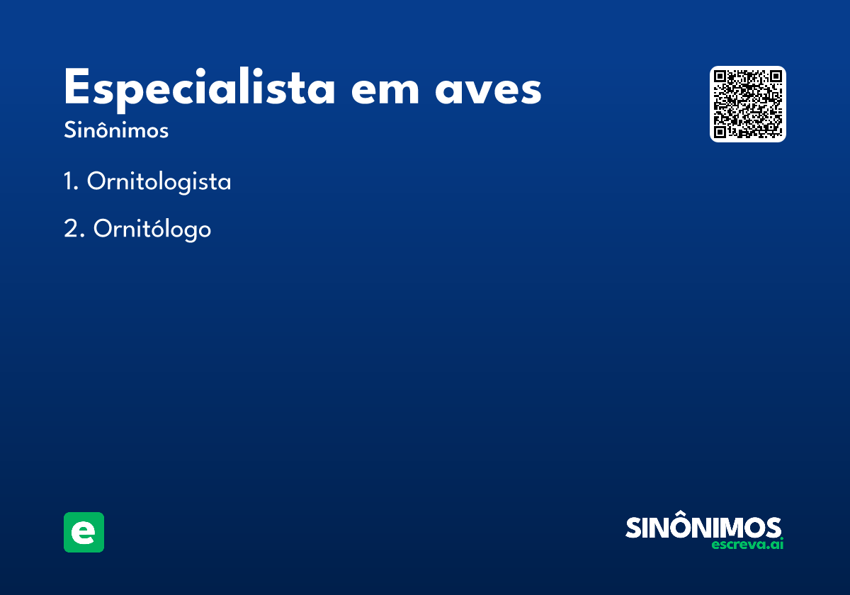 especialista em aves
