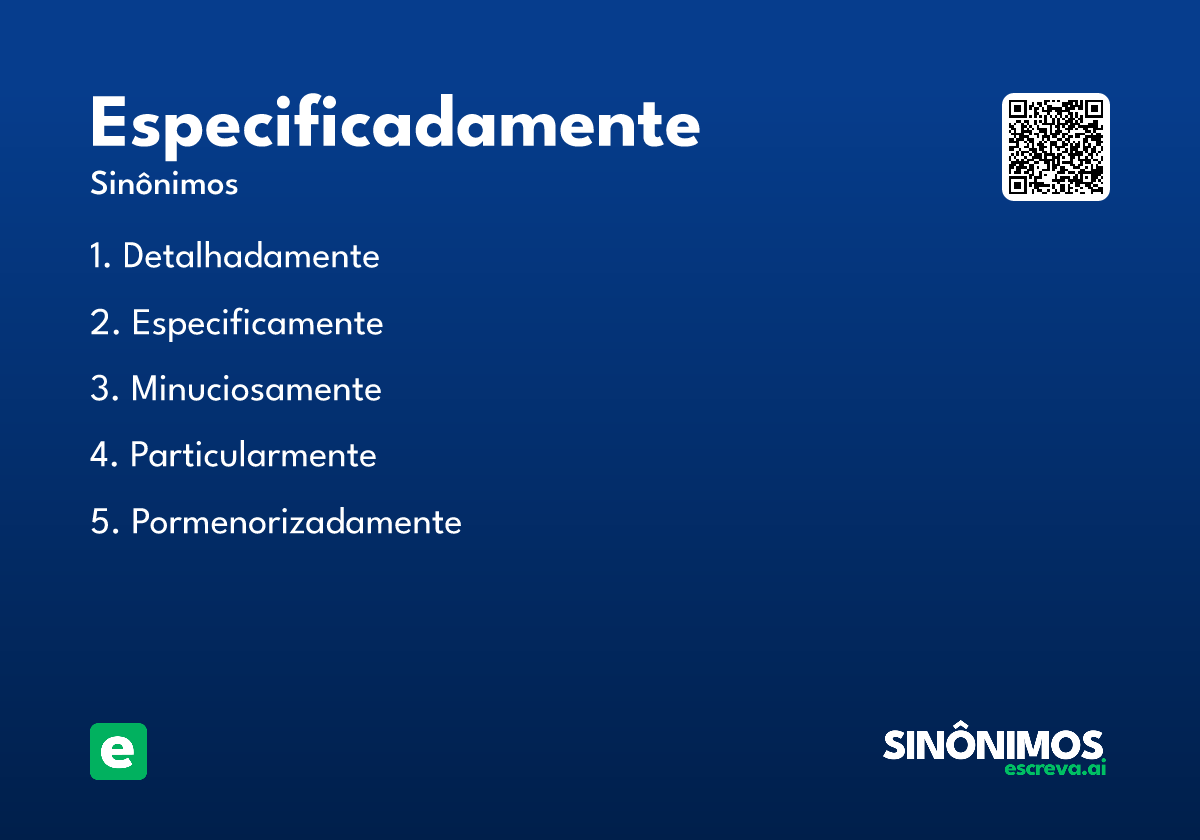 especificadamente
