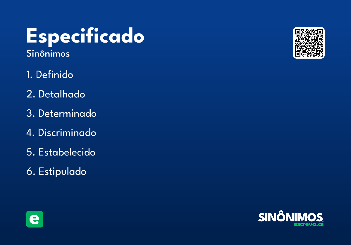 especificado