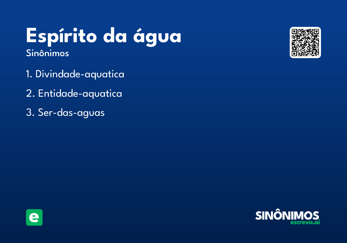 espírito da água