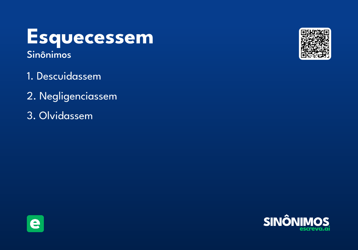 esquecessem