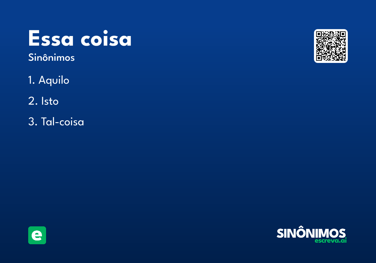 essa coisa