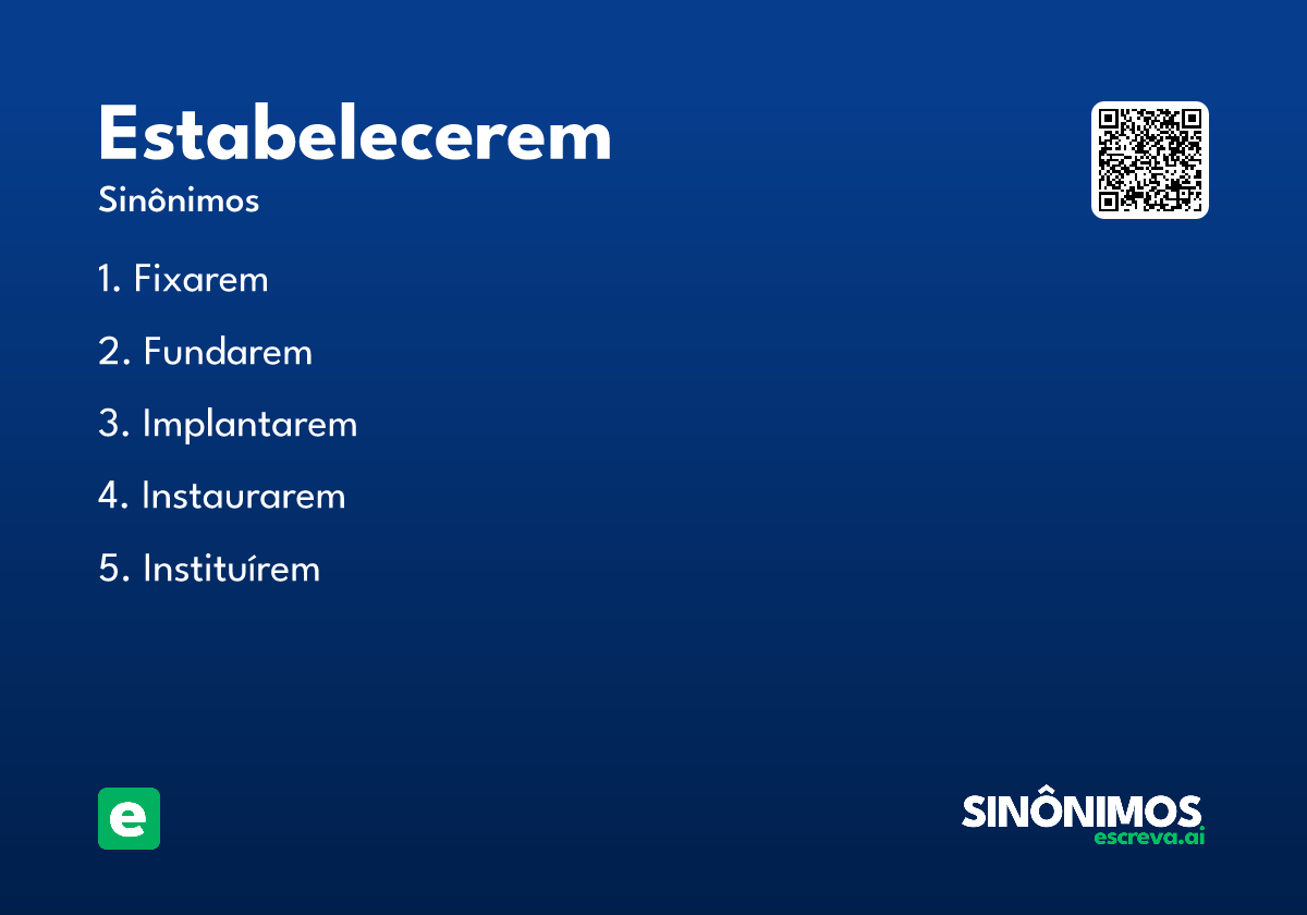 estabelecerem