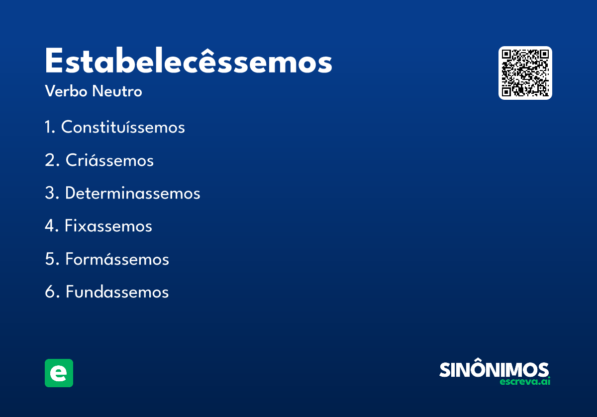 estabelecêssemos