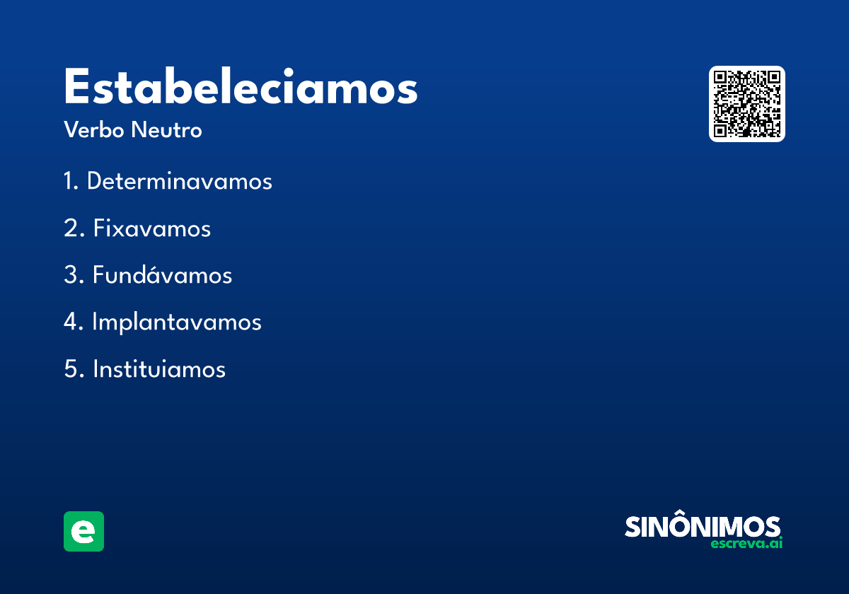 estabeleciamos