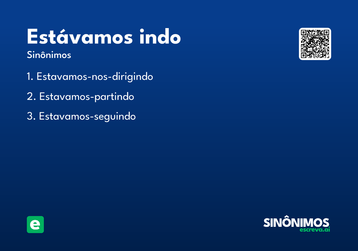 estávamos indo