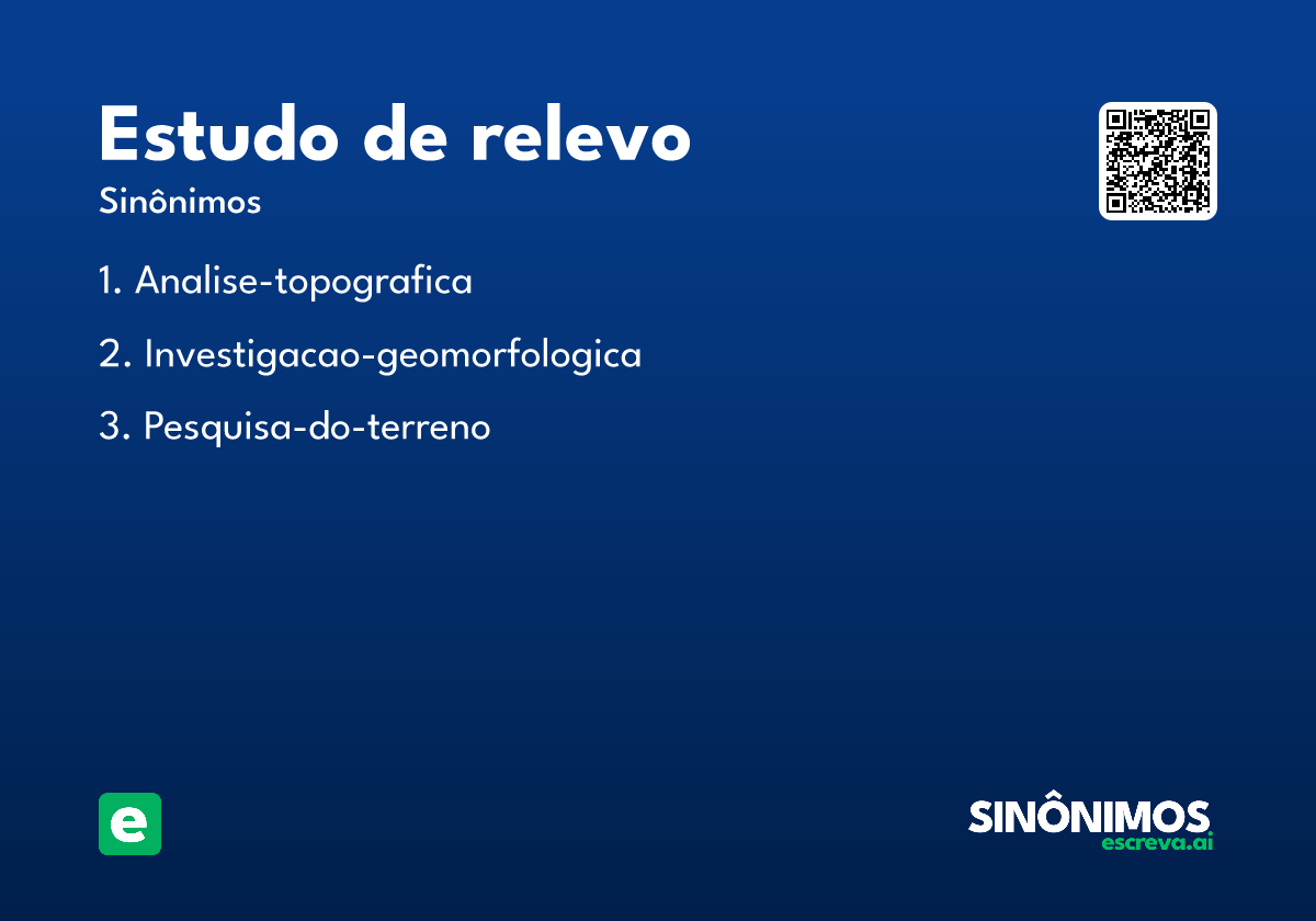estudo de relevo