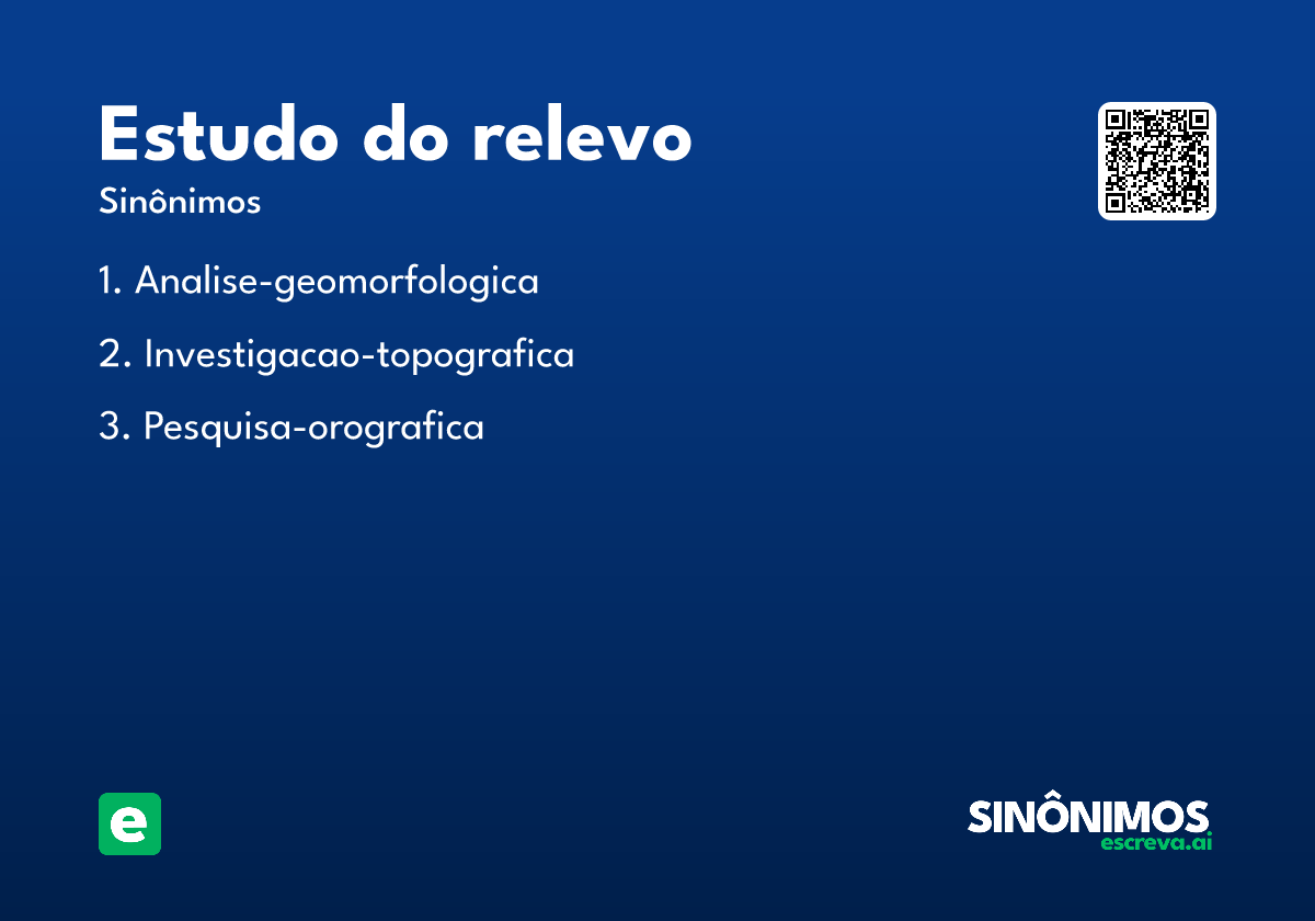estudo do relevo