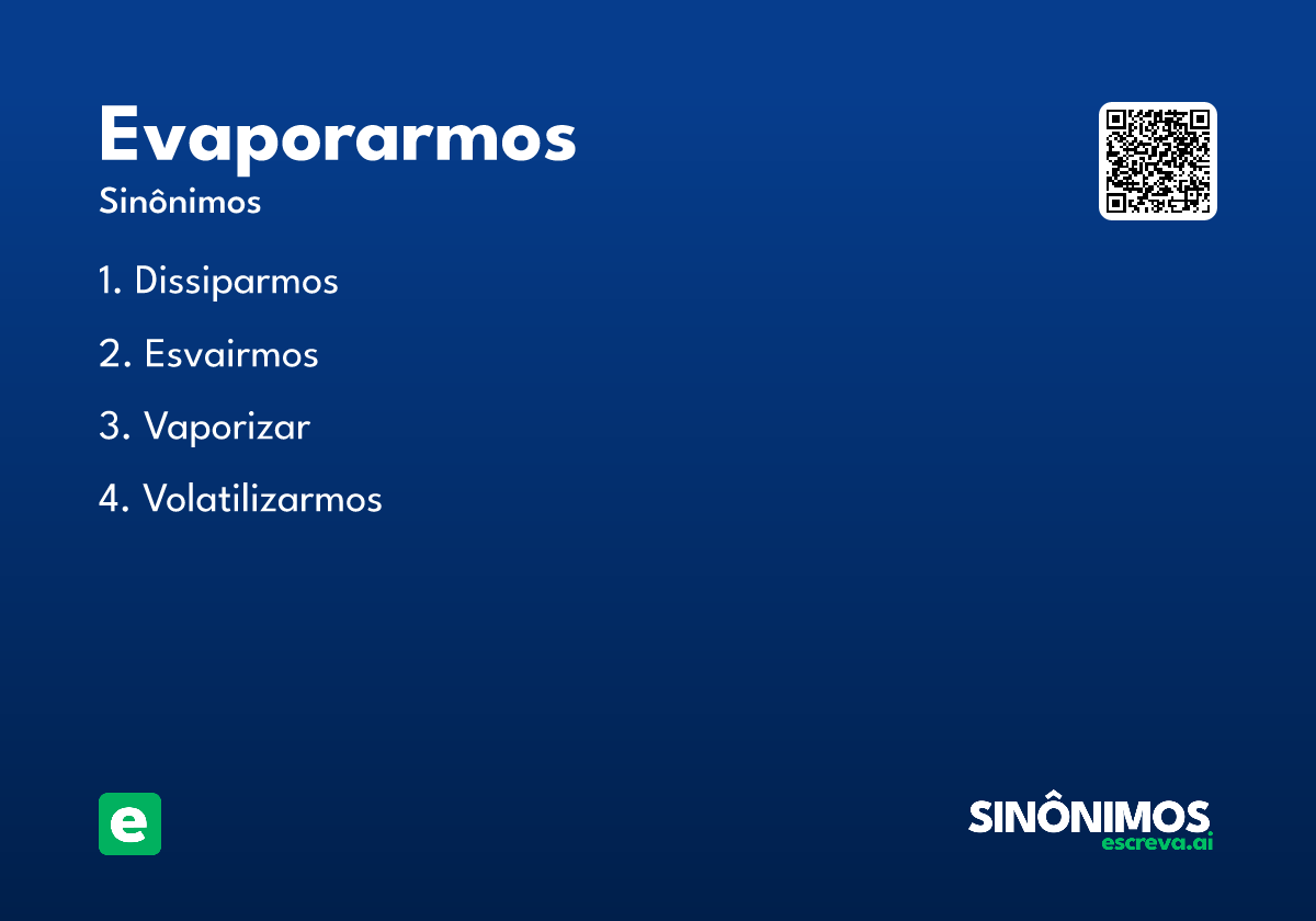 evaporarmos