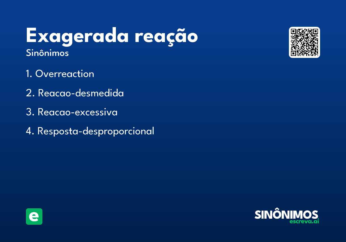 exagerada reação