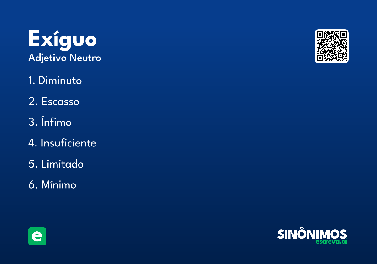 exíguo