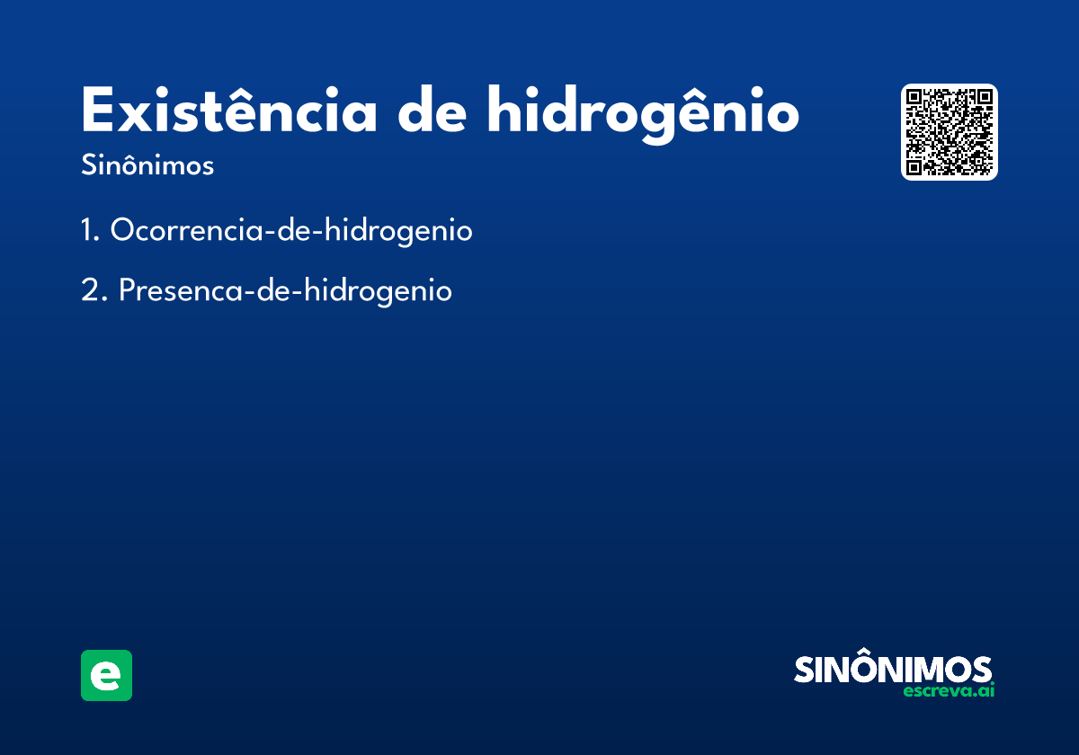 existência de hidrogênio
