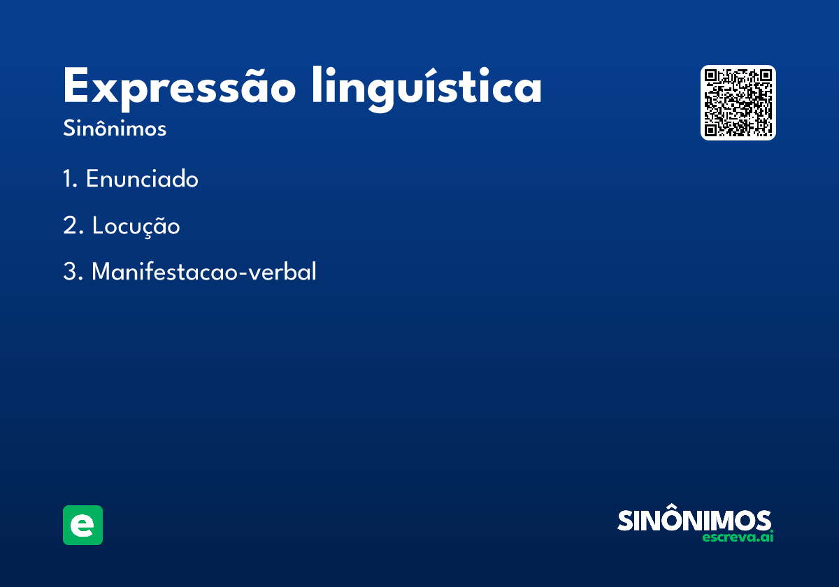 expressão linguística