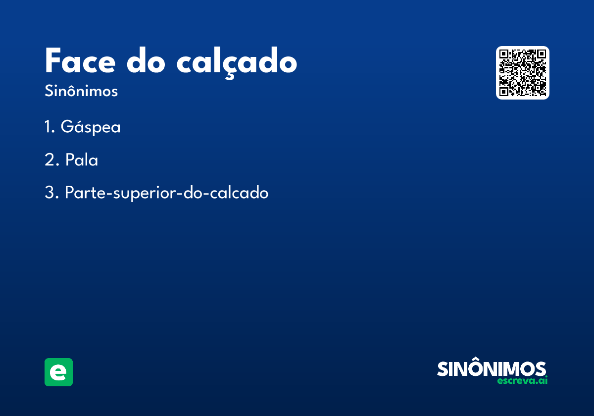 face do calçado
