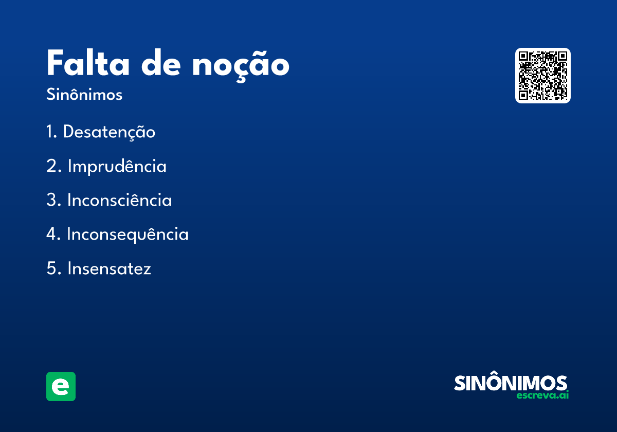 falta de noção