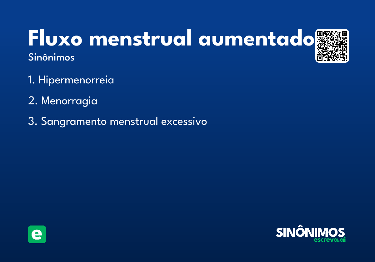fluxo menstrual aumentado
