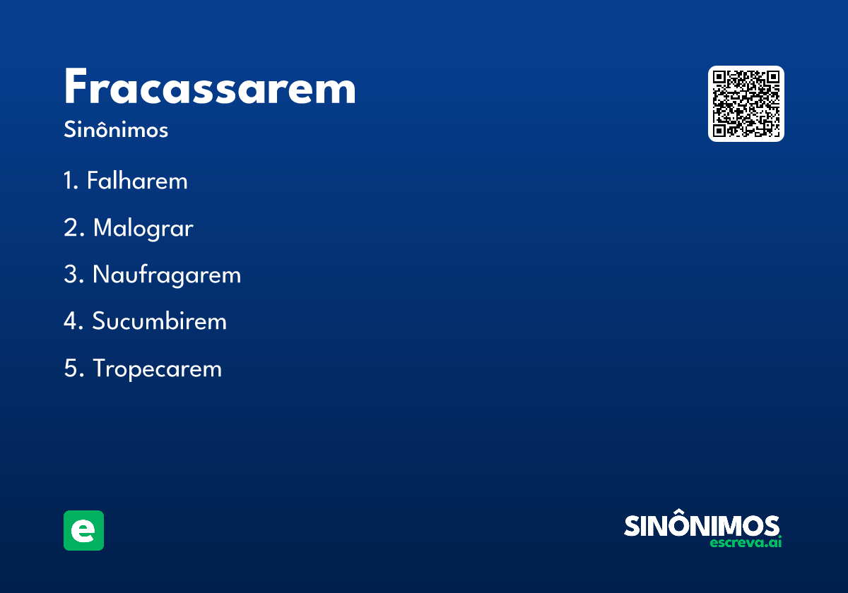 fracassarem