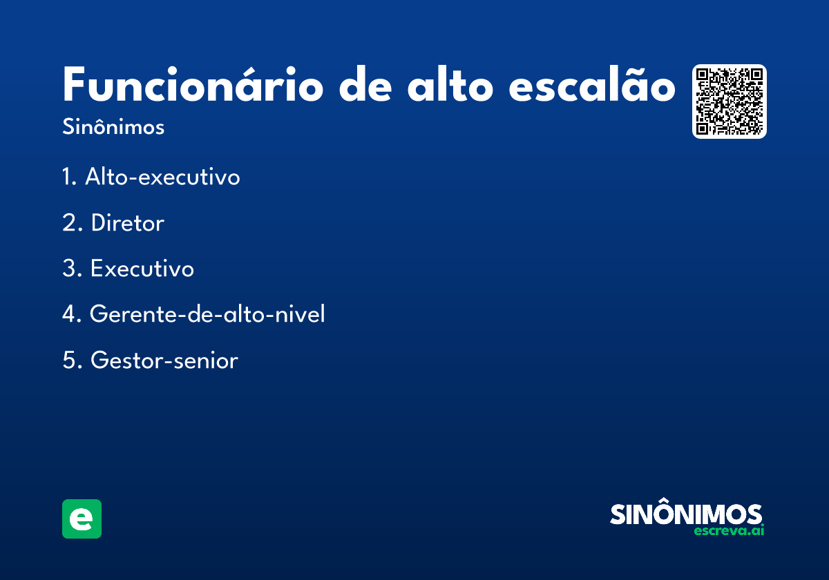 funcionário de alto escalão