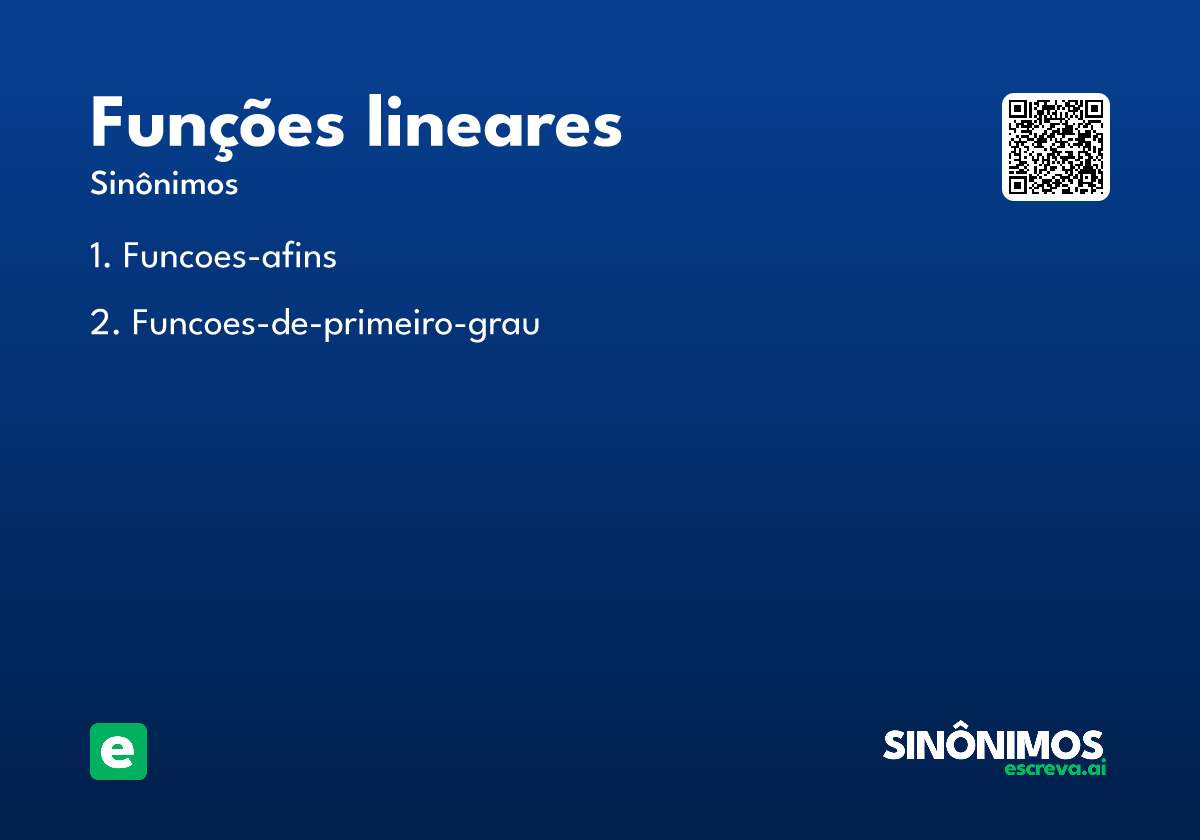 funções lineares