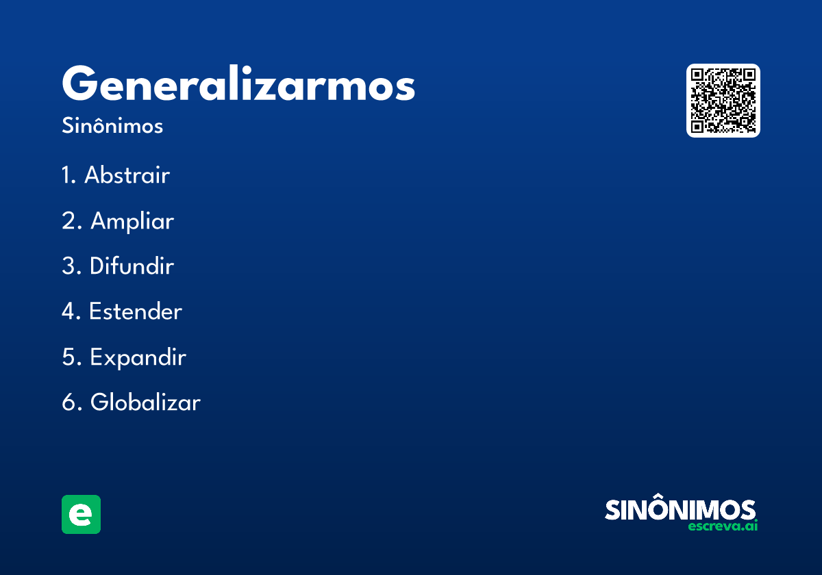 generalizarmos