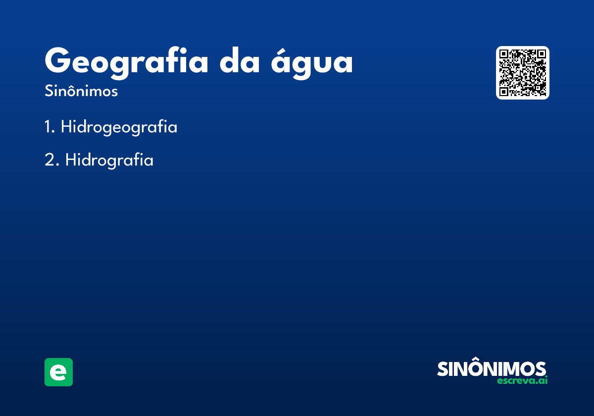 geografia da água