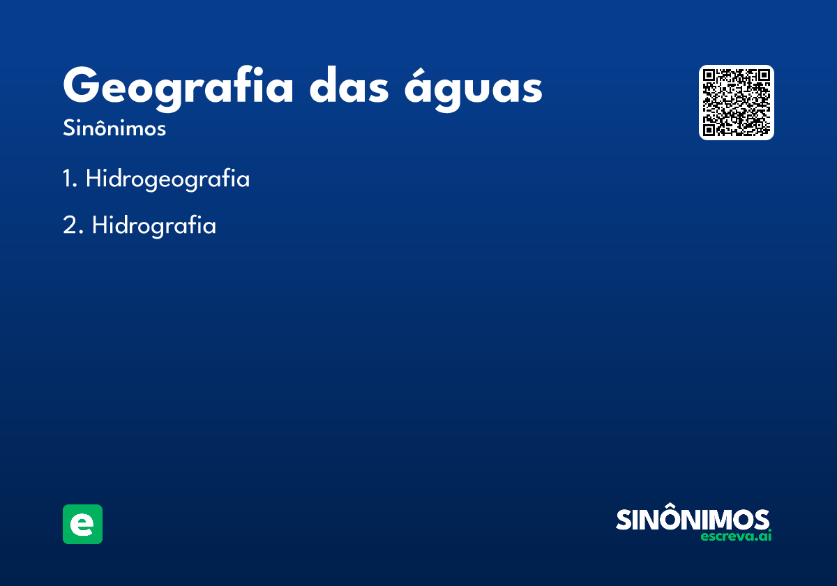 geografia das águas