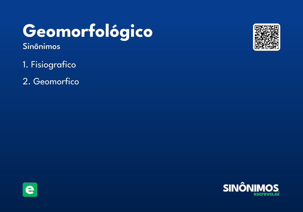 geomorfológico