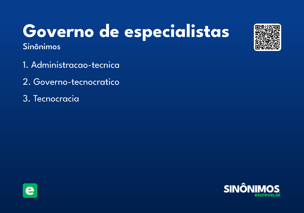 governo de especialistas