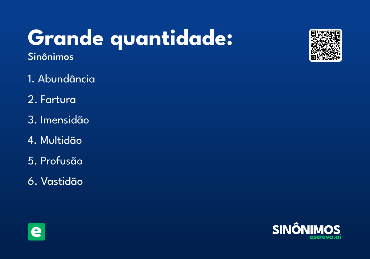 Grande quantidade: