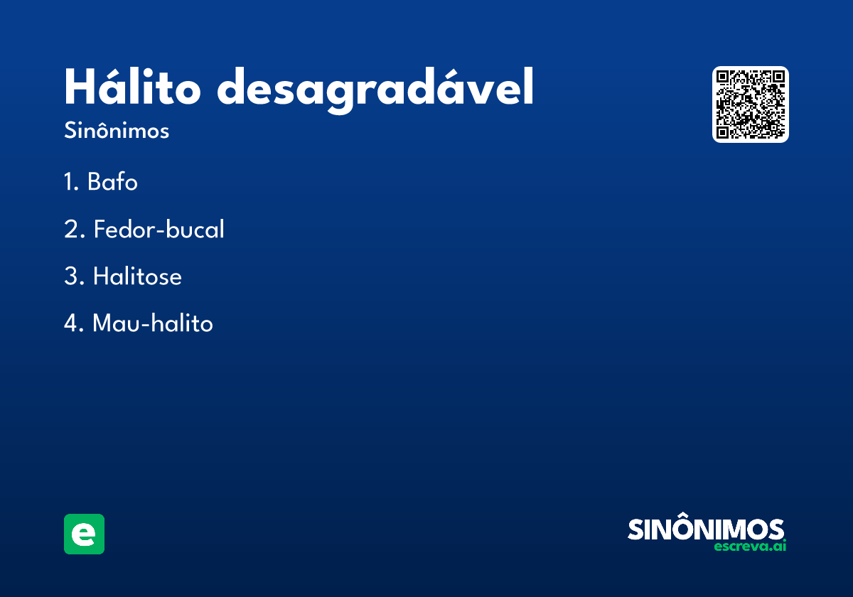 hálito desagradável