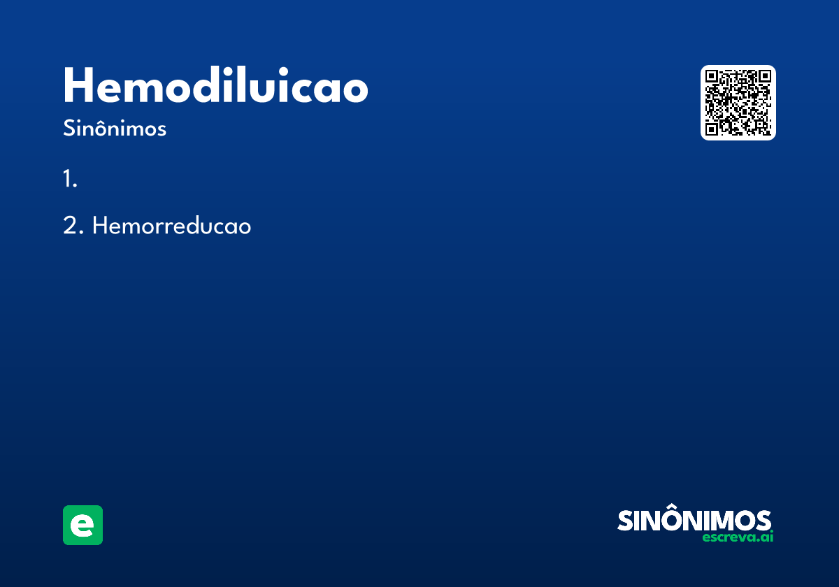 hemodiluicao
