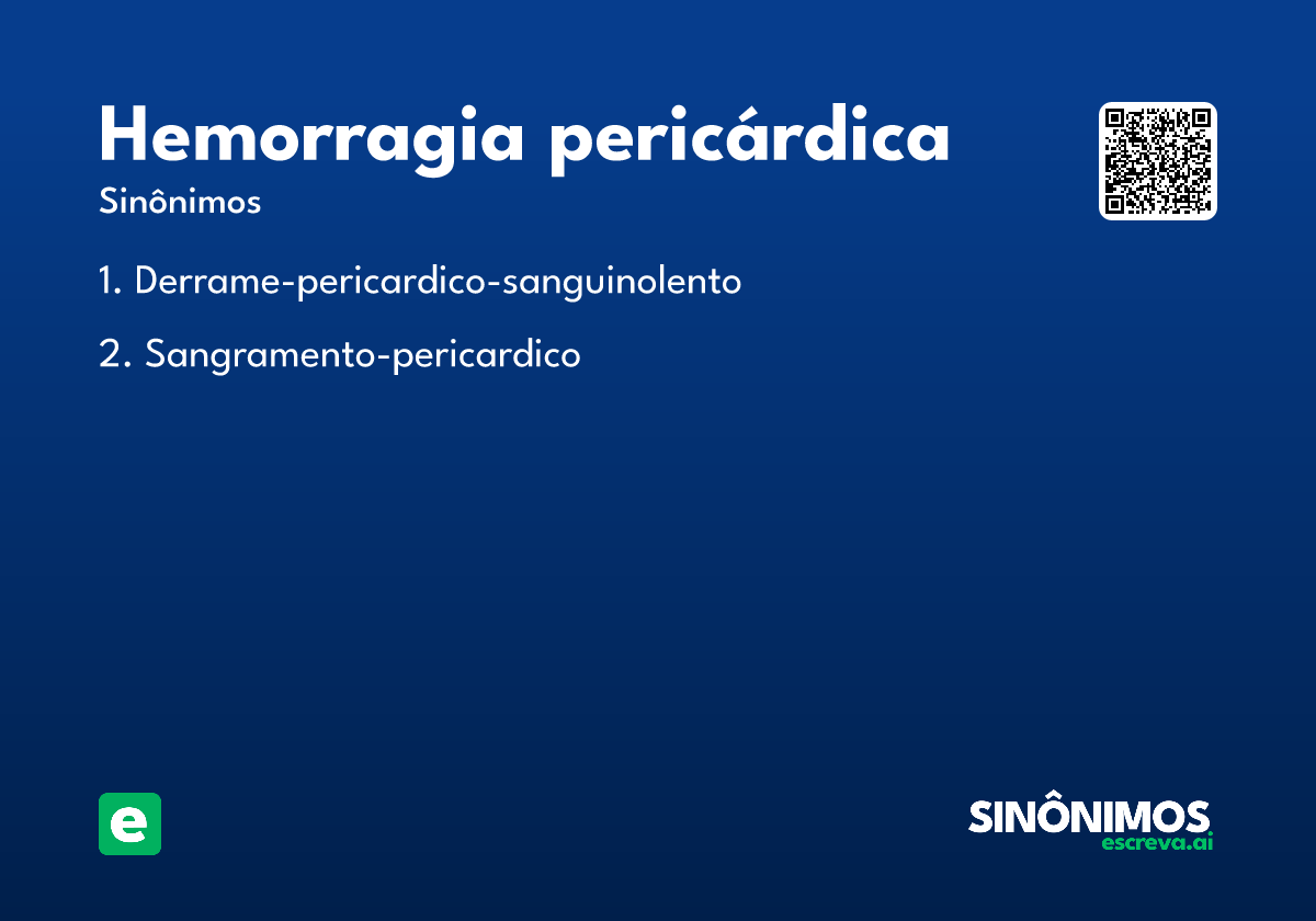 hemorragia pericárdica