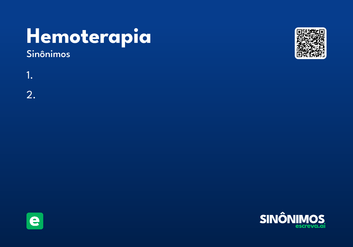 hemoterapia
