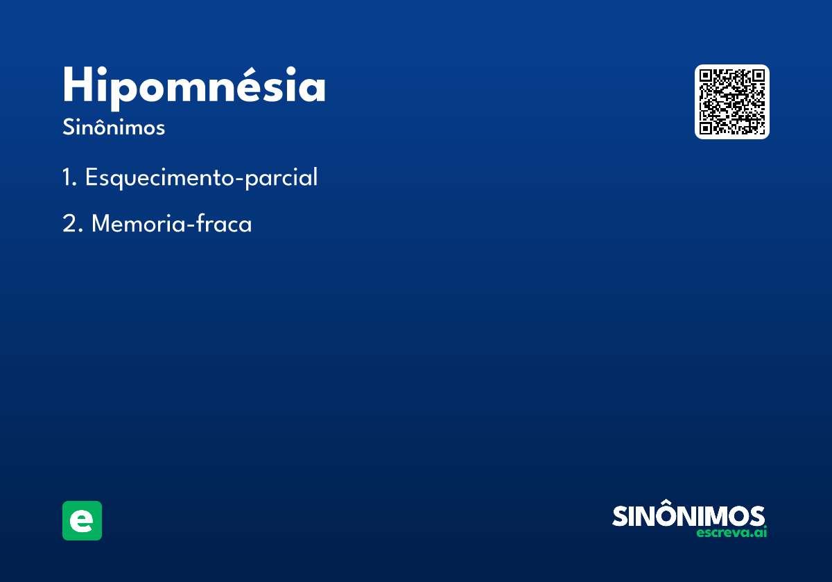 hipomnésia