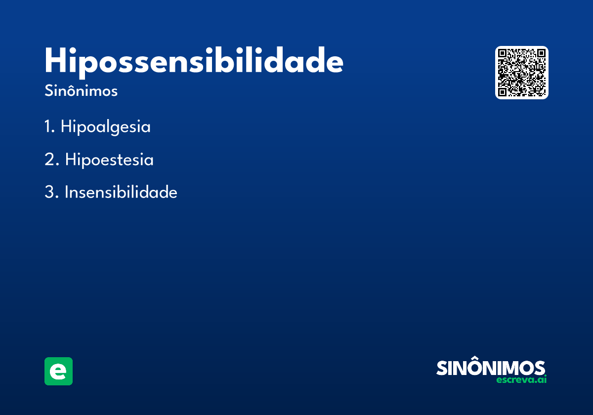 hipossensibilidade