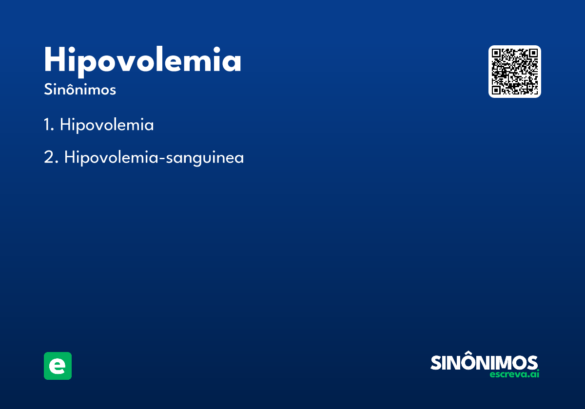 hipovolemia