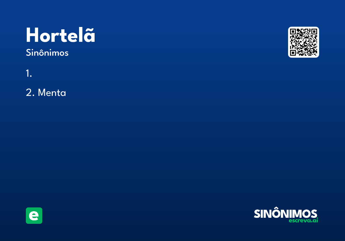 hortelã