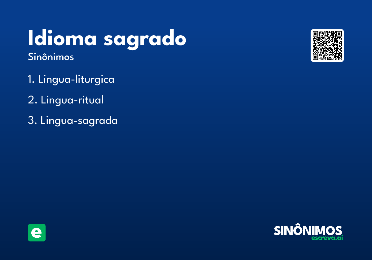 idioma sagrado